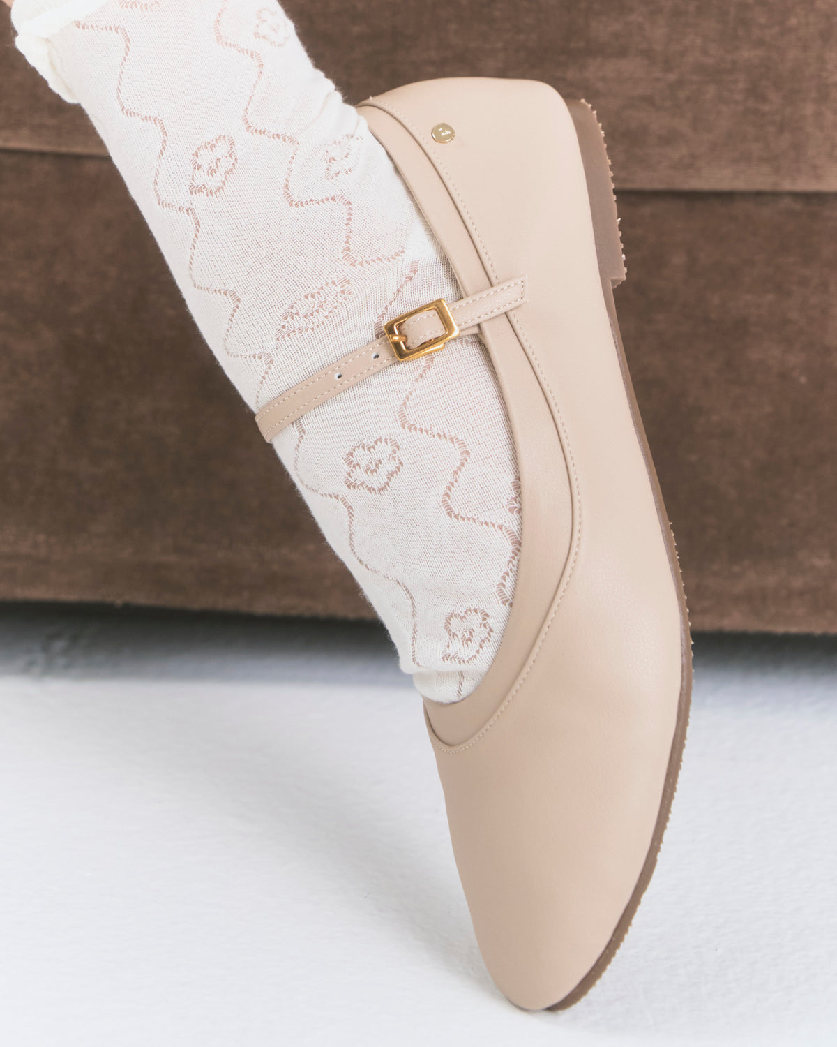 Mary Jane slim strap Gen2 - Light brown