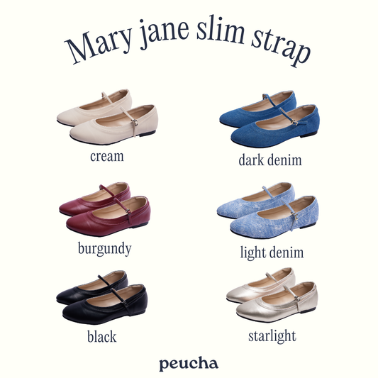 Peucha soft Mary jane - slim strap