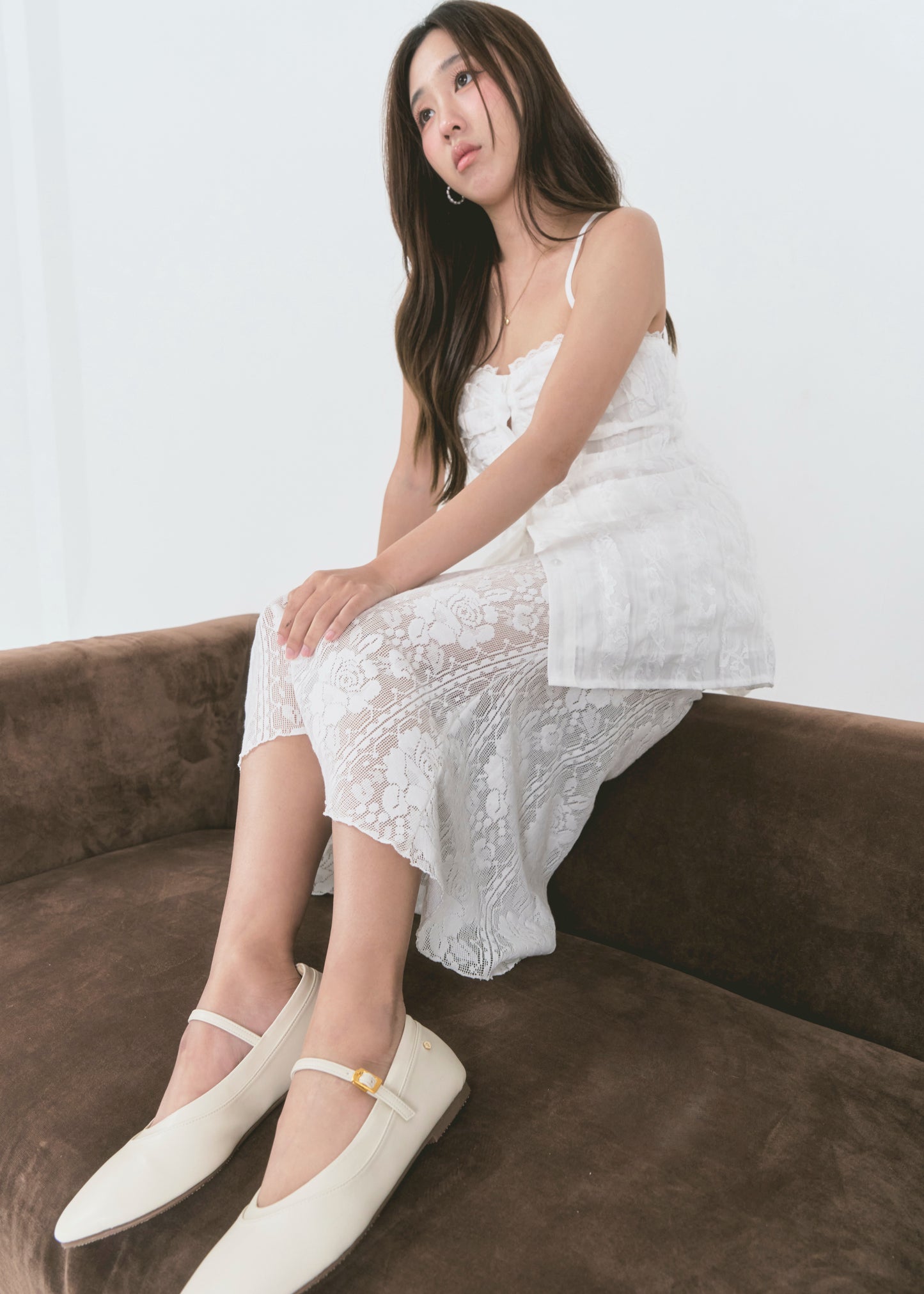 Mary Jane slim strap Gen2 - Cream